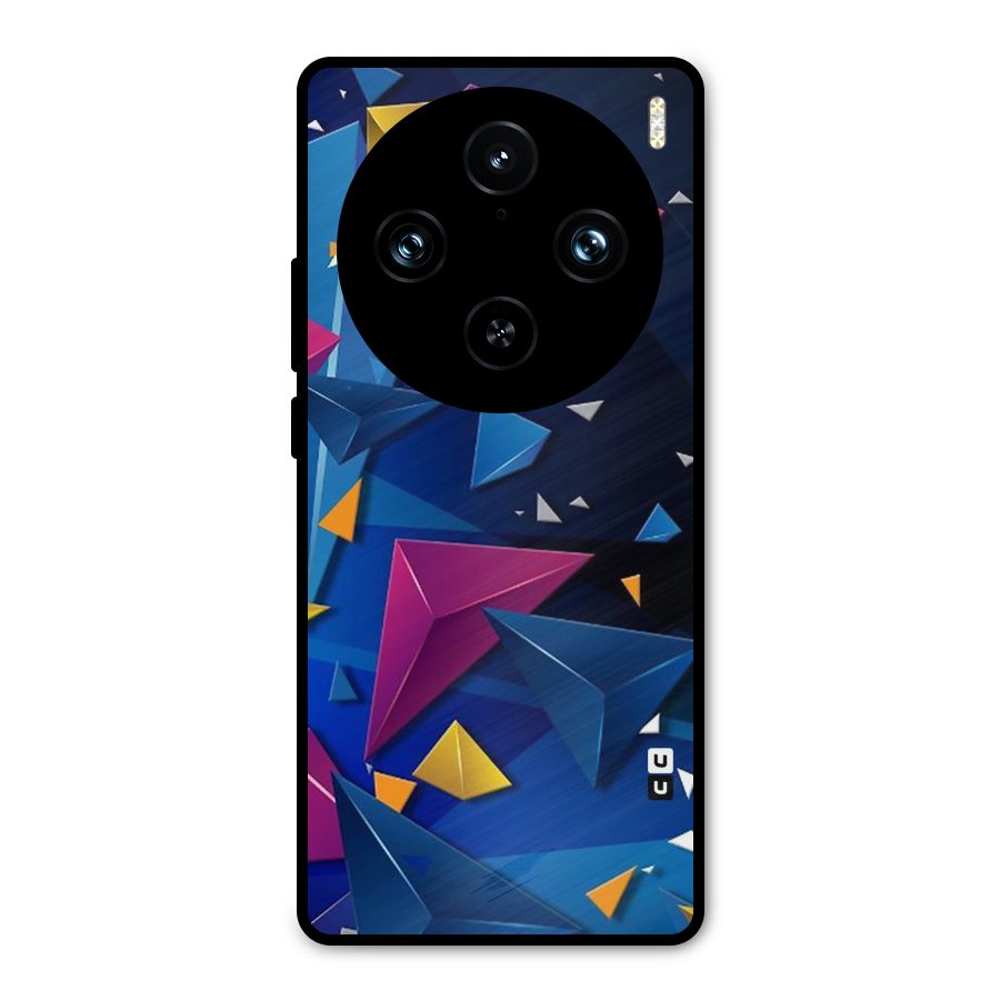 Space Colored Triangles Metal Back Case for Vivo X100 Pro