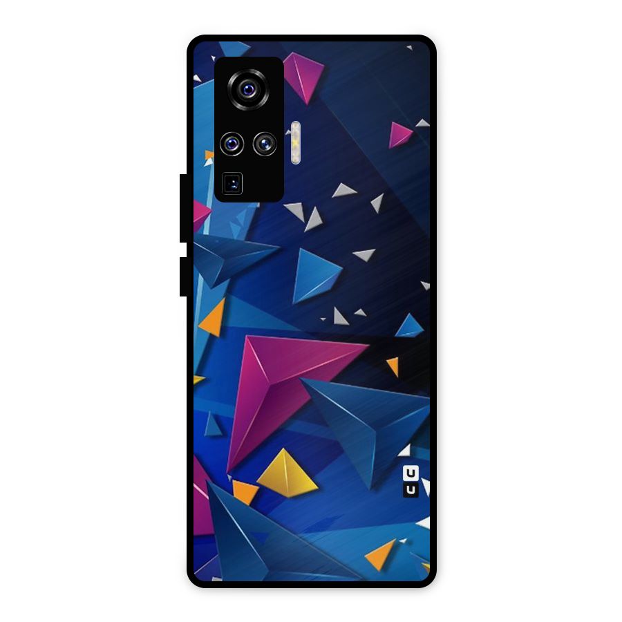 Space Colored Triangles Metal Back Case for Vivo X50 Pro