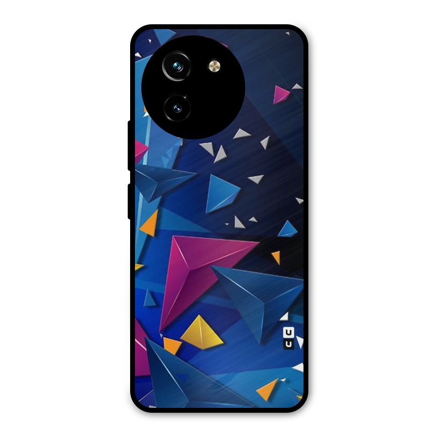 Space Colored Triangles Metal Back Case for Vivo Y200i