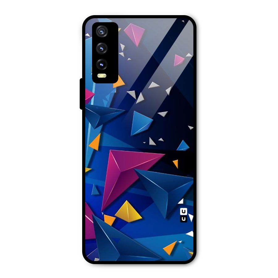 Space Colored Triangles Metal Back Case for Vivo Y20 2021