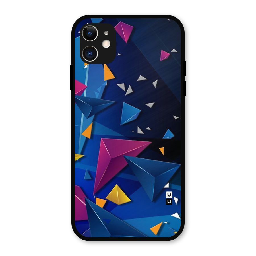 Space Colored Triangles Metal Back Case for iPhone 11