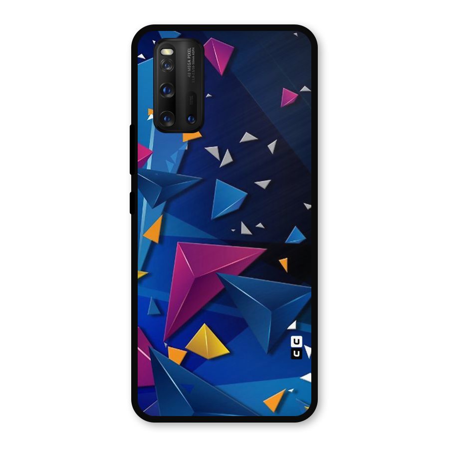 Space Colored Triangles Metal Back Case for iQOO 3