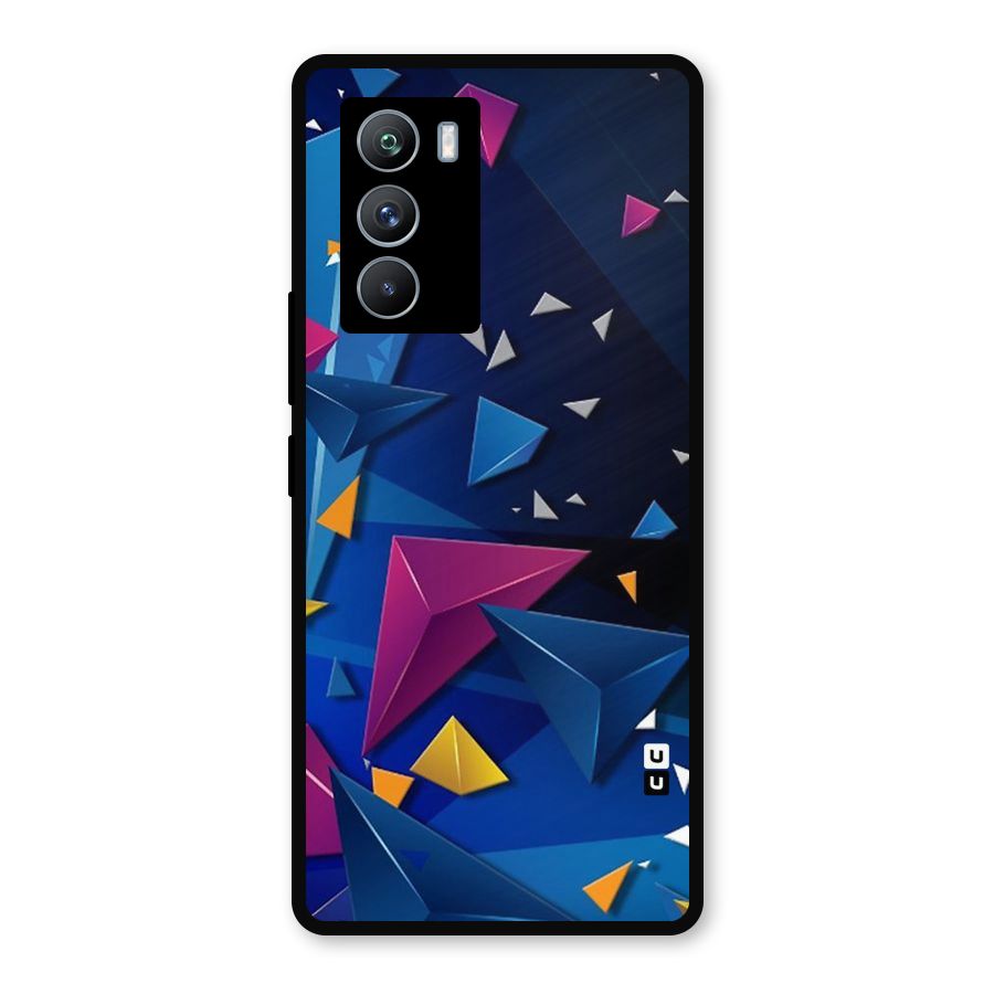Space Colored Triangles Metal Back Case for iQOO 9 SE