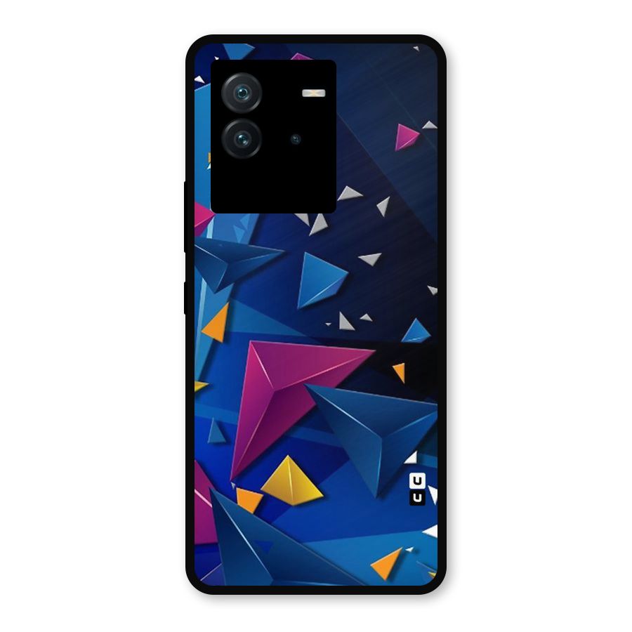 Space Colored Triangles Metal Back Case for iQOO Neo 6 5G
