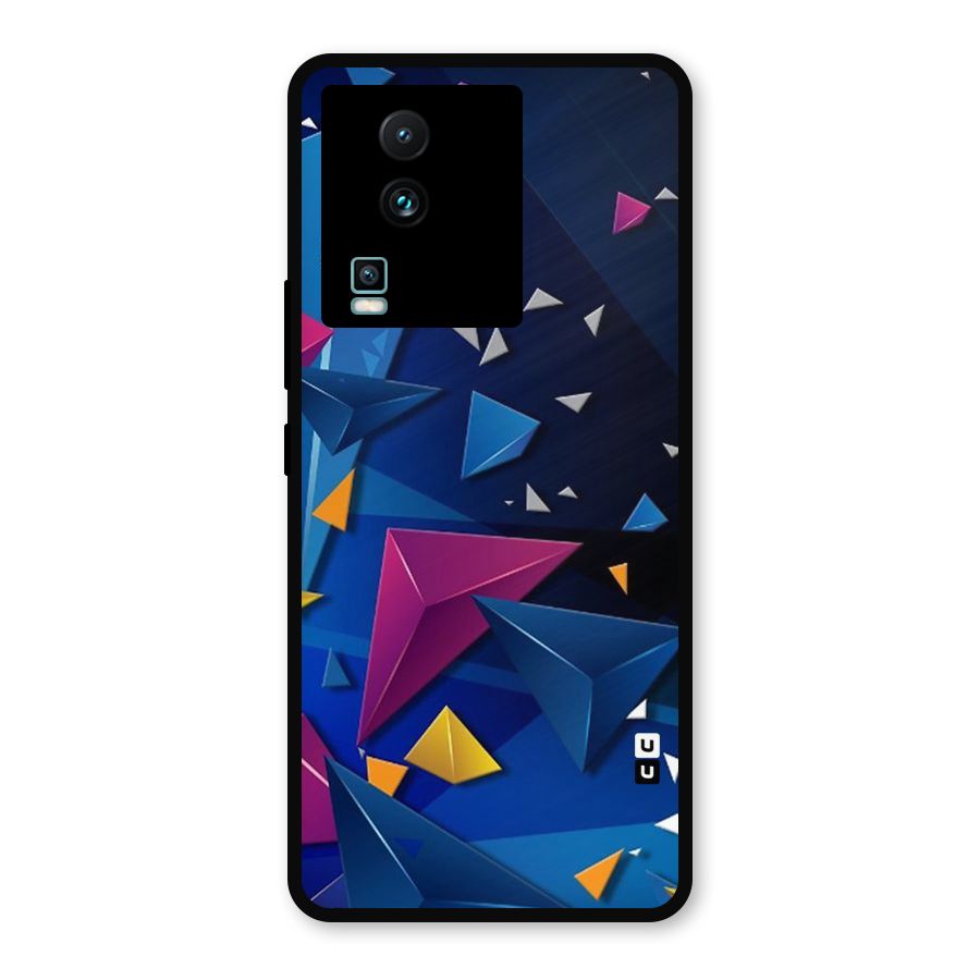 Space Colored Triangles Metal Back Case for iQOO Neo 7 Pro