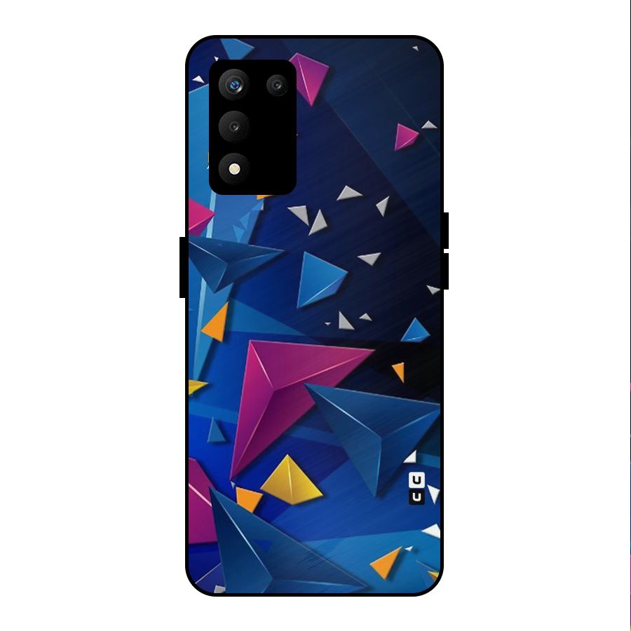 Space Colored Triangles Metal Back Case for realme 9 5G SE