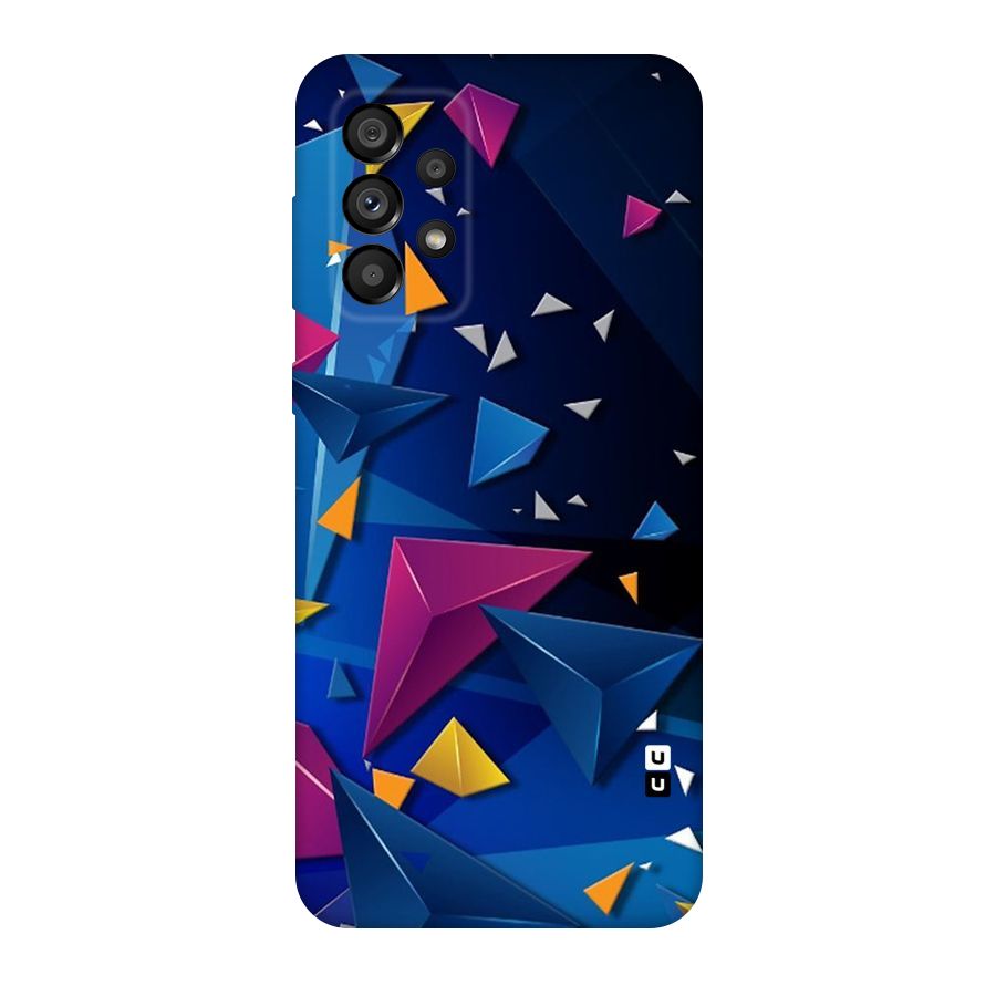 Space Colored Triangles Original Polycarbonate Back Case for Galaxy A73 5G