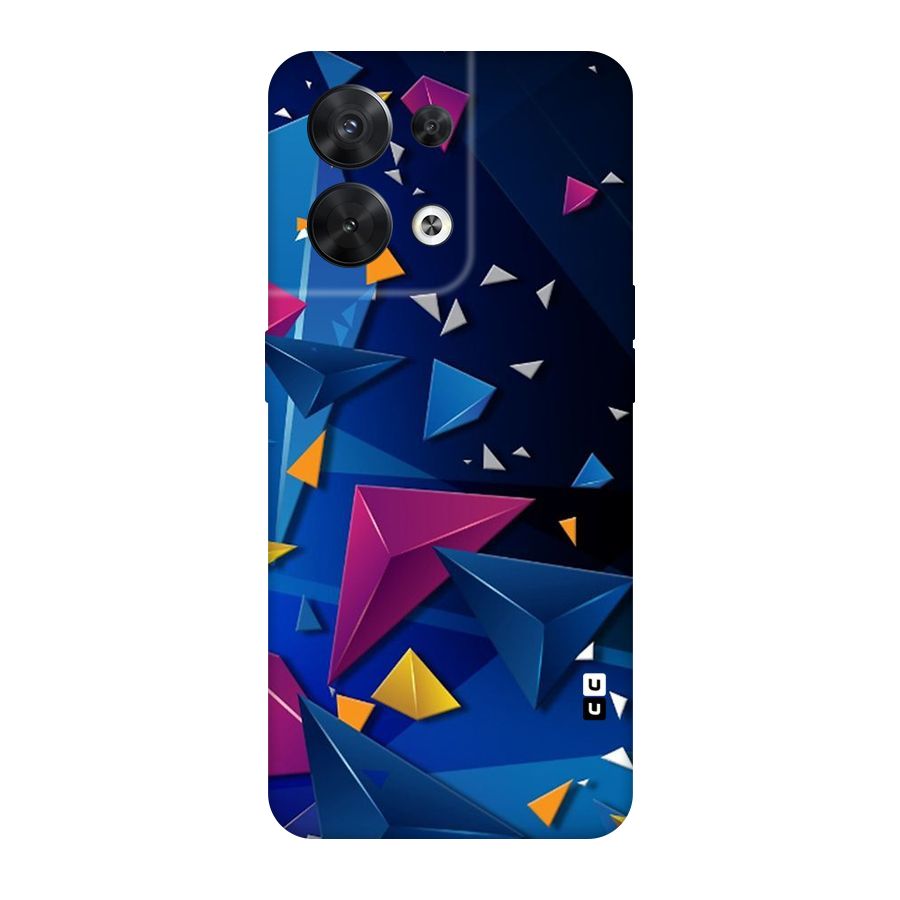 Space Colored Triangles Original Polycarbonate Back Case for Oppo Reno8 5G