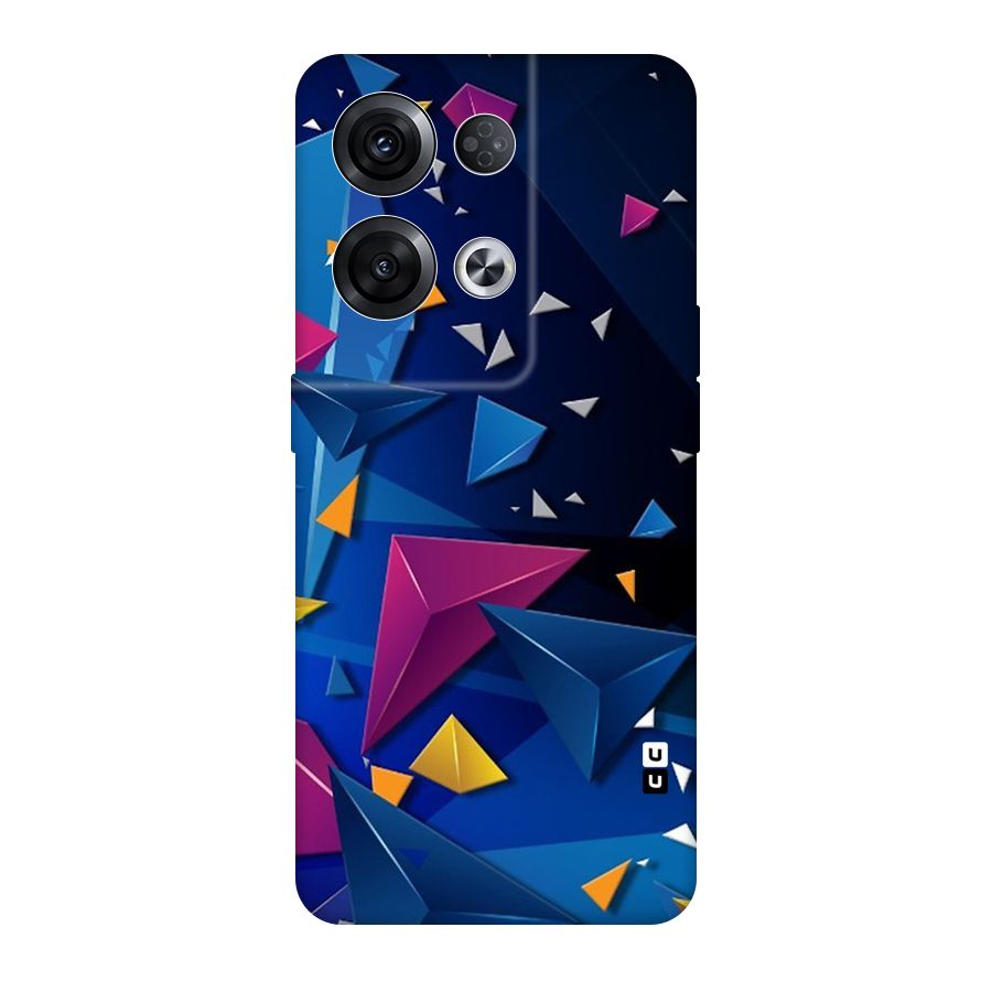 Space Colored Triangles Original Polycarbonate Back Case for Oppo Reno8 Pro 5G