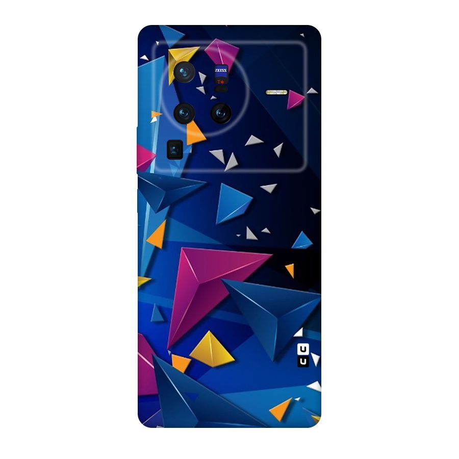 Space Colored Triangles Original Polycarbonate Back Case for Vivo X80