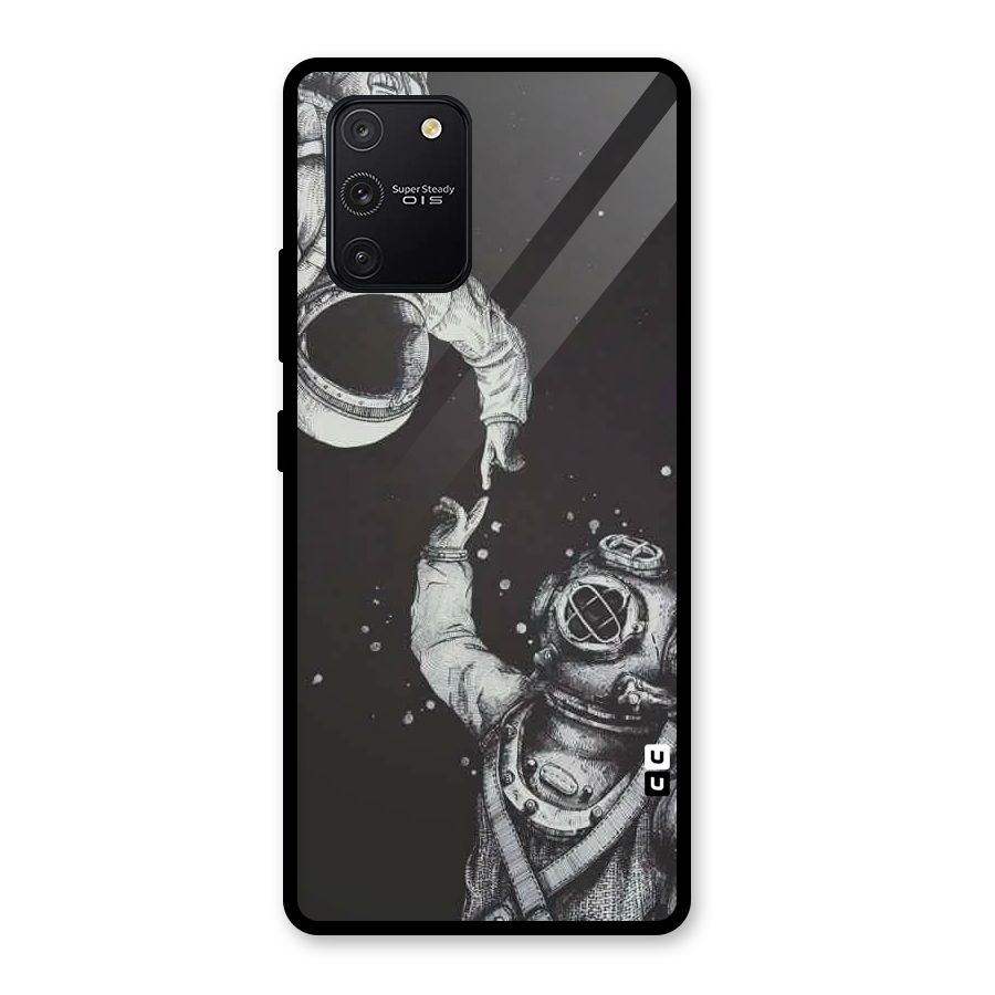 Space Meeting Glass Back Case for Galaxy S10 Lite