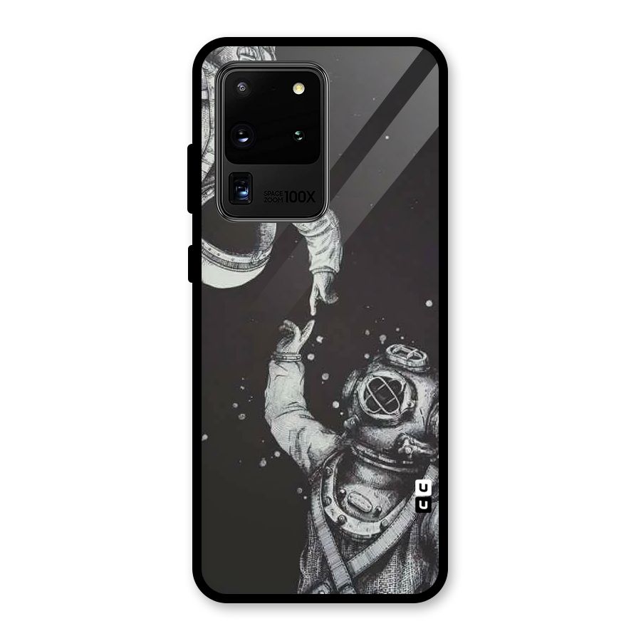 Space Meeting Glass Back Case for Galaxy S20 Ultra