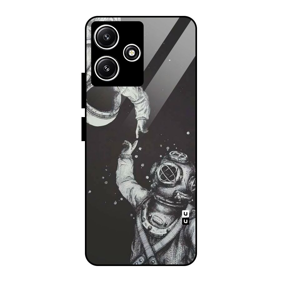 Space Meeting Glass Back Case for Redmi 12 5G