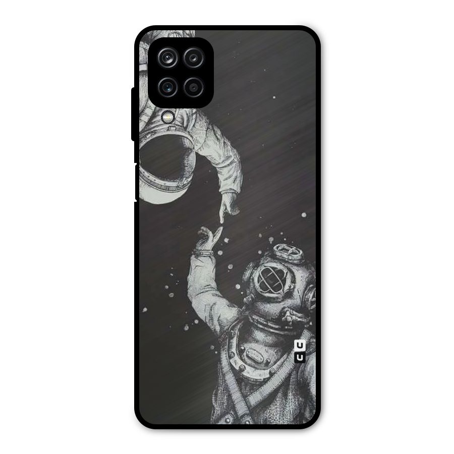 Space Meeting Metal Back Case for Galaxy A12
