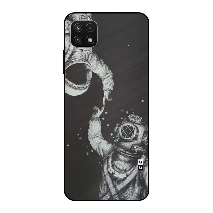 Space Meeting Metal Back Case for Galaxy A22 5G