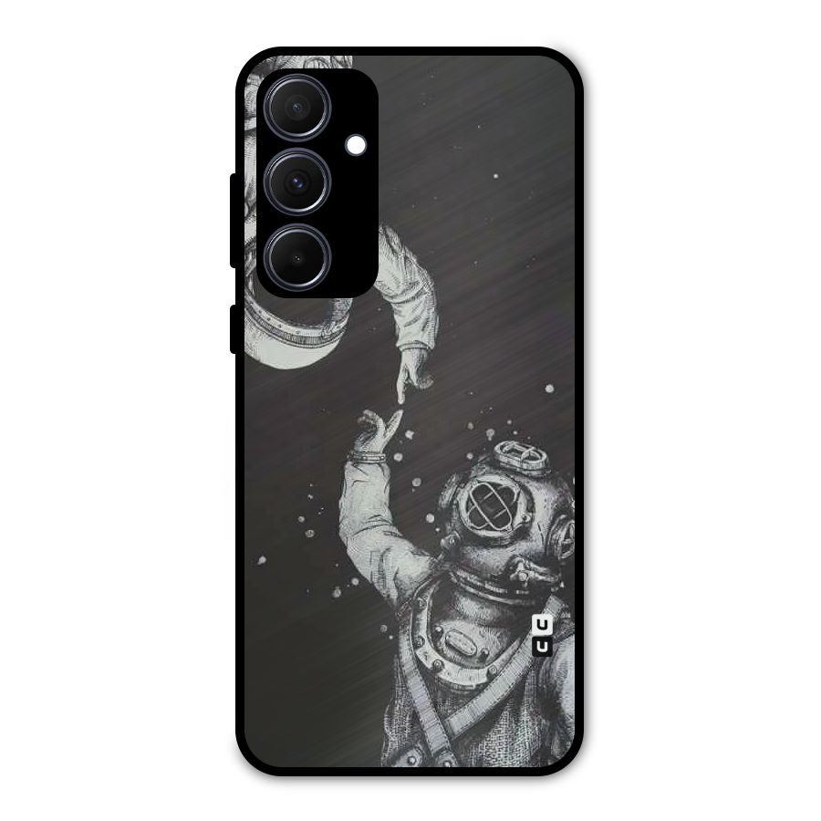 Space Meeting Metal Back Case for Galaxy A35