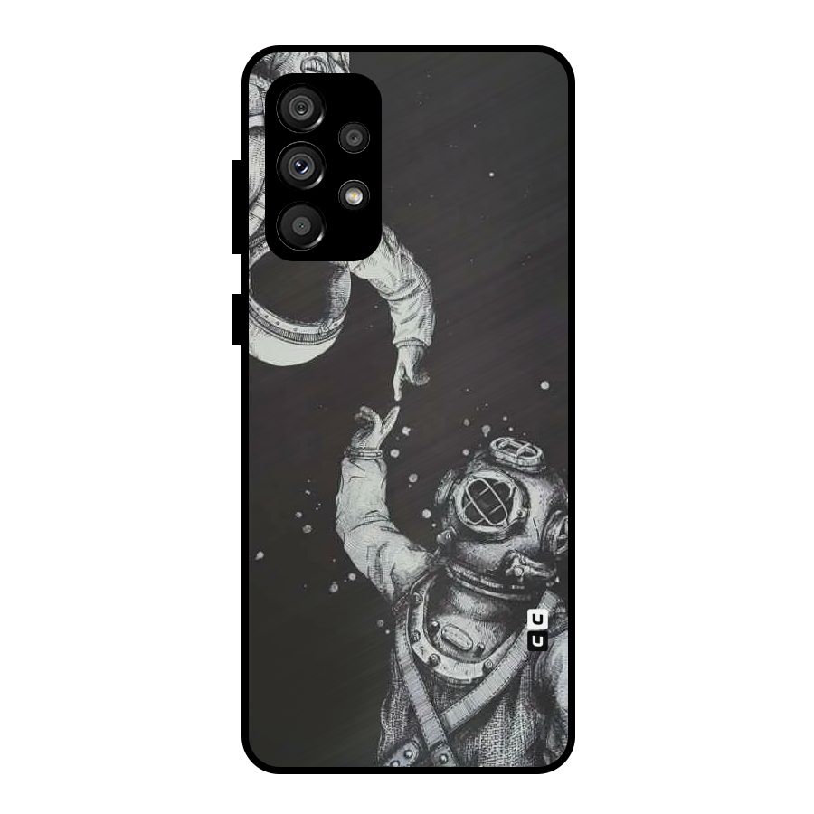 Space Meeting Metal Back Case for Galaxy A73 5G