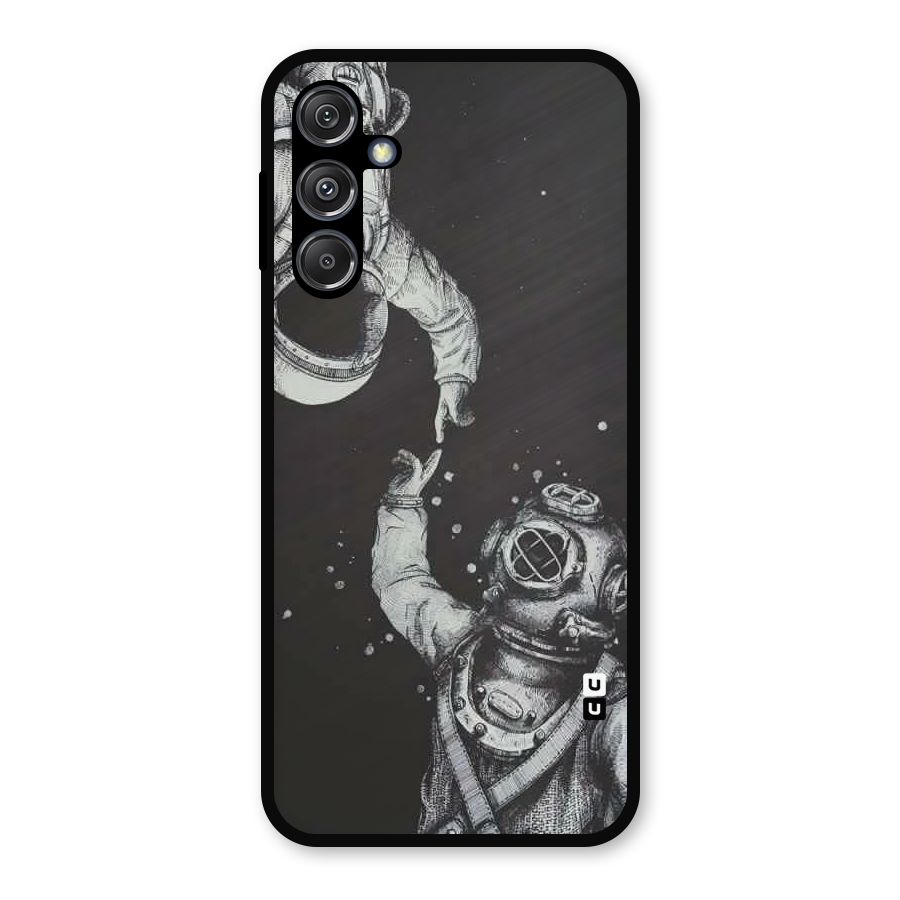 Space Meeting Metal Back Case for Galaxy M34 5G