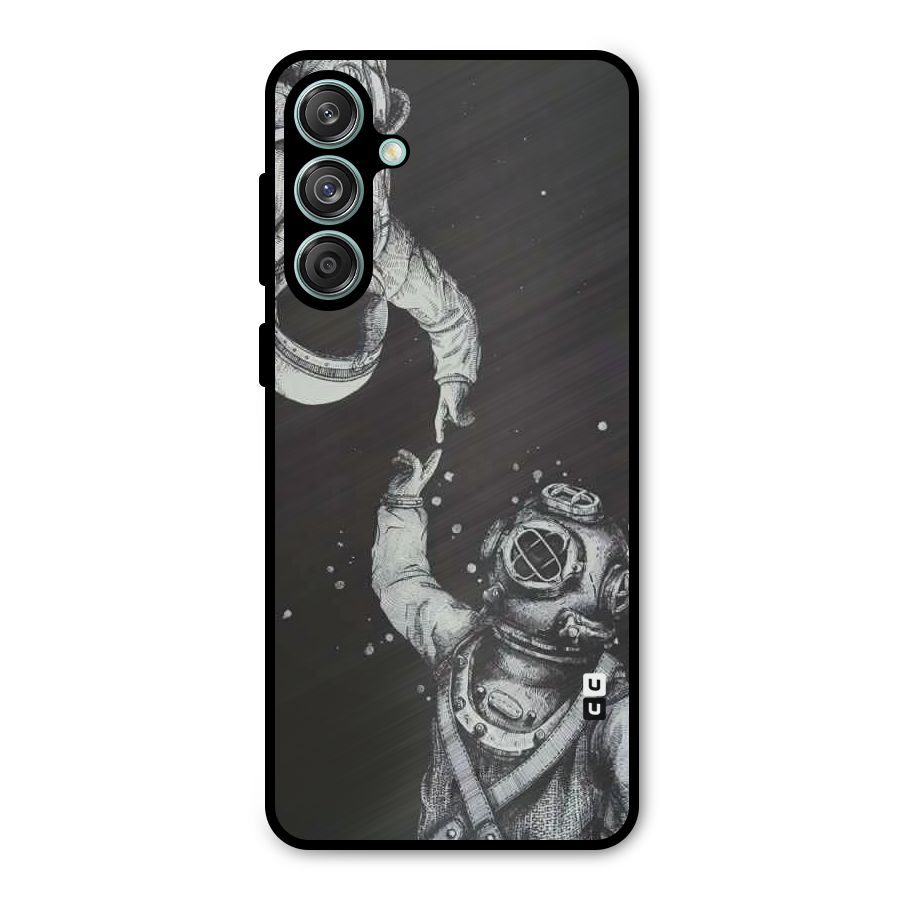 Space Meeting Metal Back Case for Galaxy M55 5G