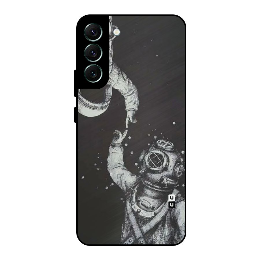 Space Meeting Metal Back Case for Galaxy S22 Plus 5G