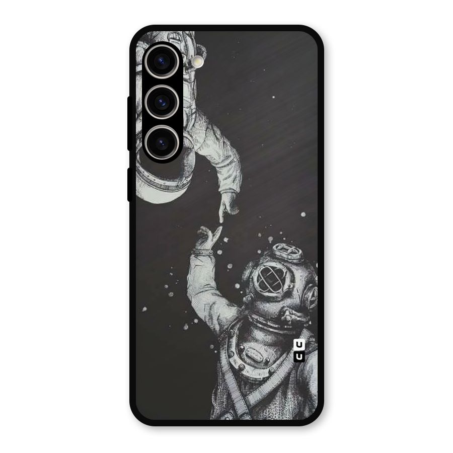 Space Meeting Metal Back Case for Galaxy S23 Plus
