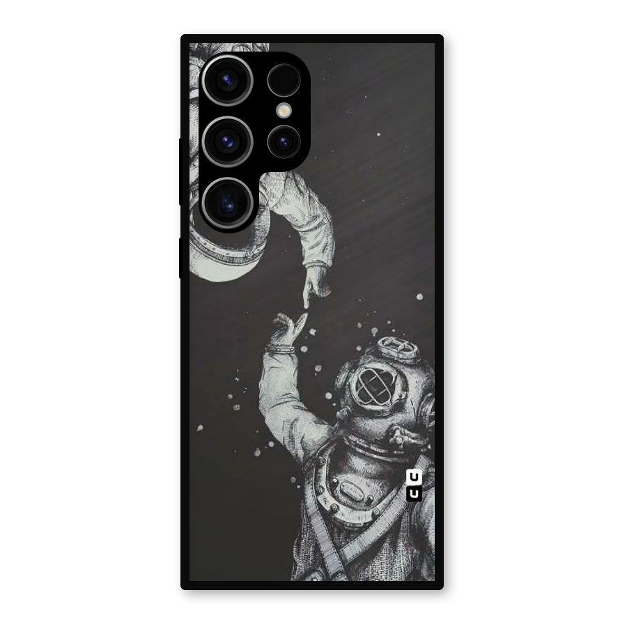 Space Meeting Metal Back Case for Galaxy S23 Ultra