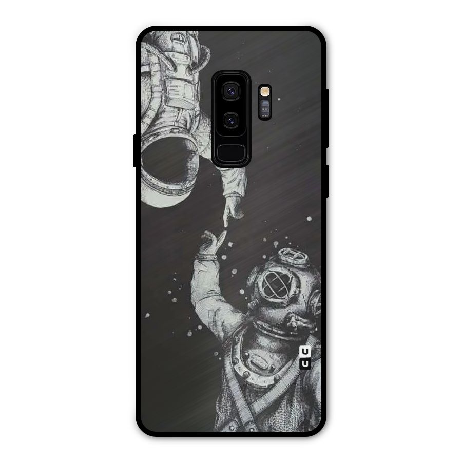 Space Meeting Metal Back Case for Galaxy S9 Plus