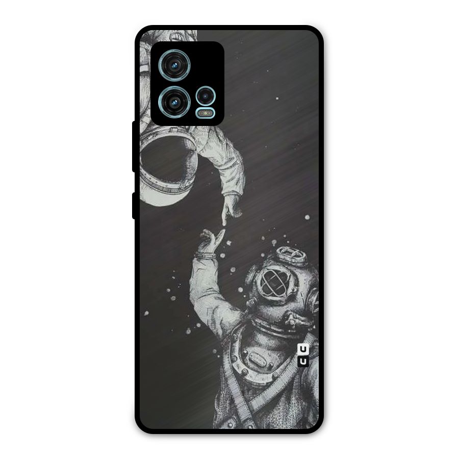 Space Meeting Metal Back Case for Moto G72