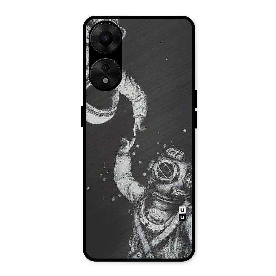 Space Meeting Metal Back Case for Oppo A78 5G