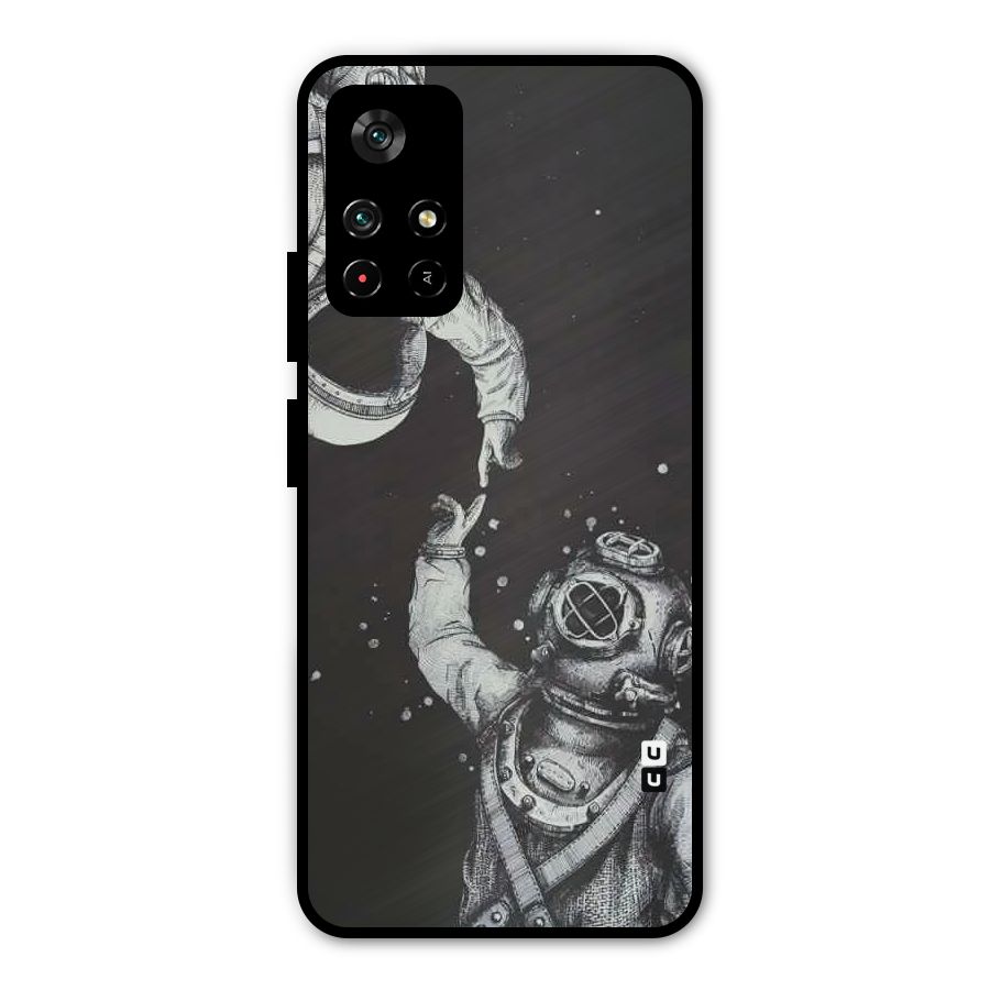 Space Meeting Metal Back Case for Poco M4 Pro 5G