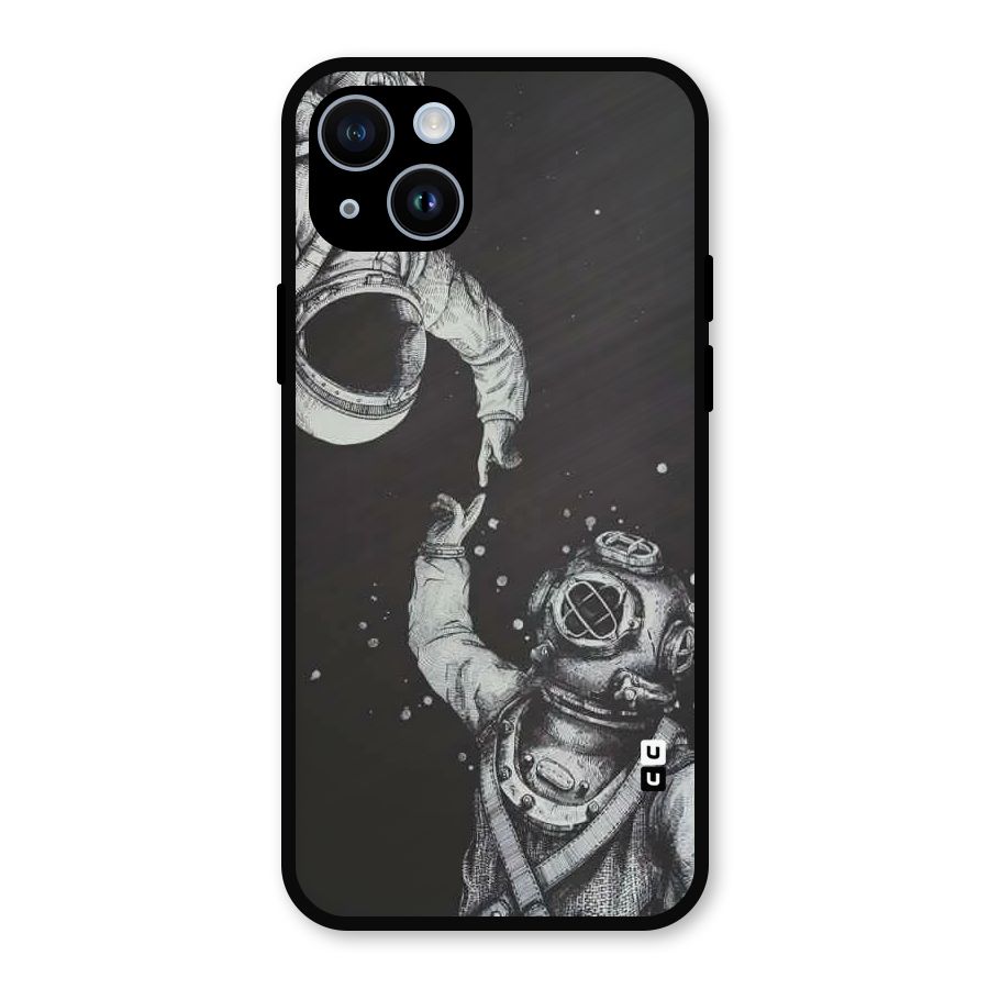 Space Meeting Metal Back Case for iPhone 14