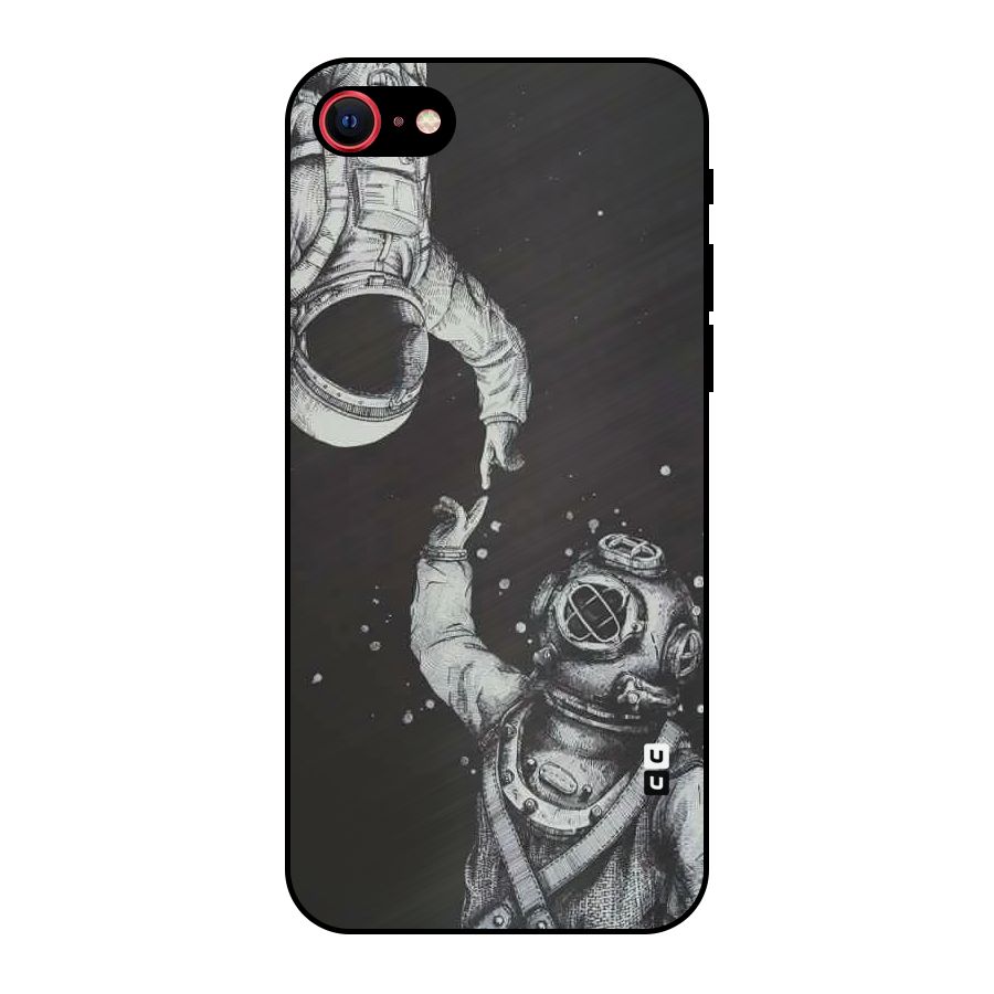 Space Meeting Metal Back Case for iPhone SE 2022