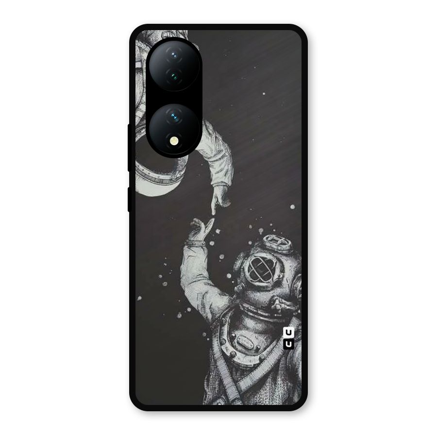 Space Meeting Metal Back Case for iQOO Z7