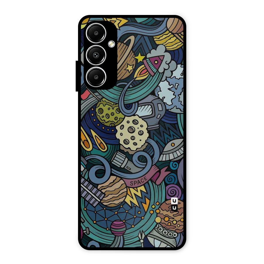 Space Pattern Blue Metal Back Case for Galaxy A05s