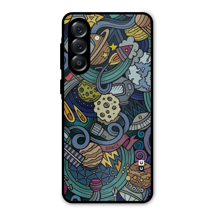 Space Pattern Blue Metal Back Case for Galaxy A56