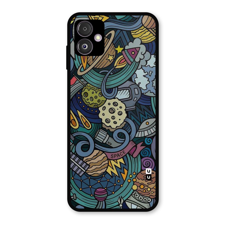 Space Pattern Blue Metal Back Case for Galaxy F14