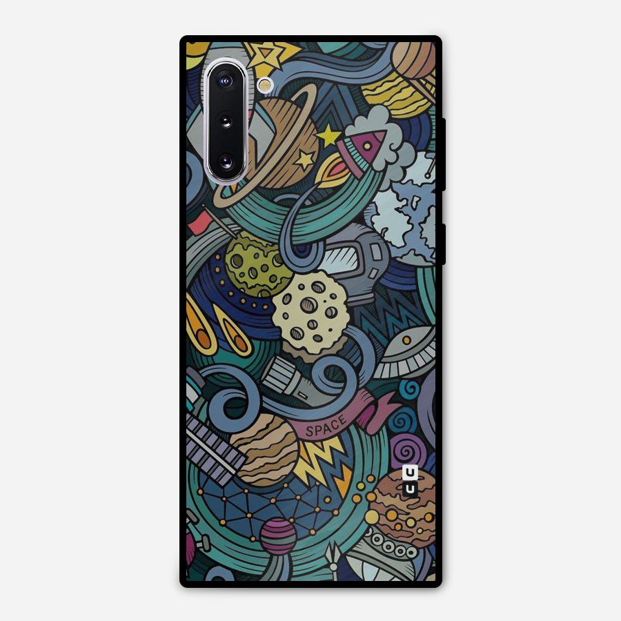 Space Pattern Blue Metal Back Case for Galaxy Note 10