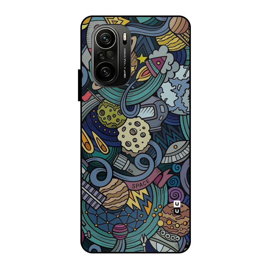 Space Pattern Blue Metal Back Case for Mi 11X Pro