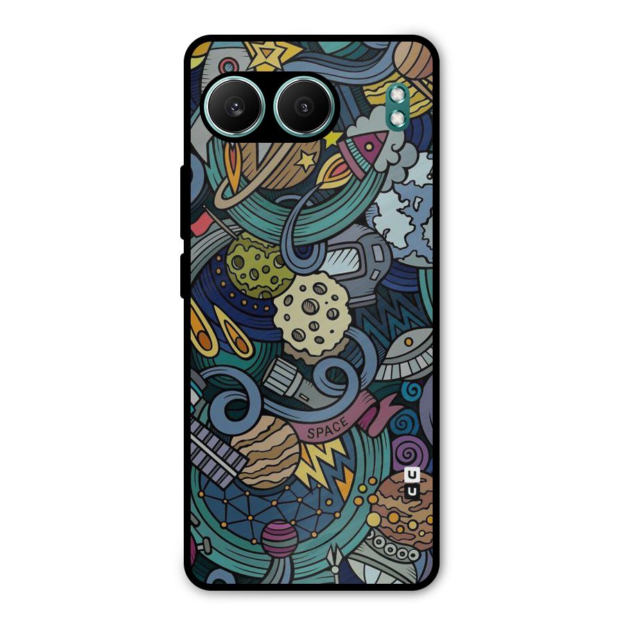 Space Pattern Blue Metal Back Case for OnePlus Nord 4