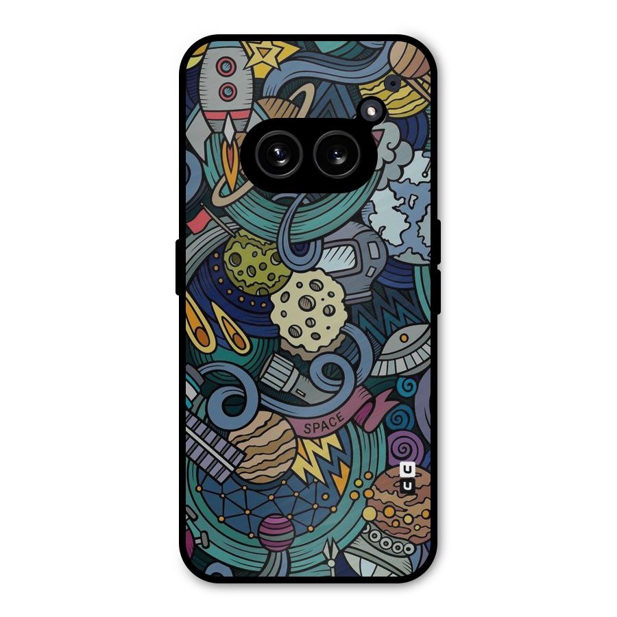 Space Pattern Blue Metal Back Case for Nothing Phone 2a