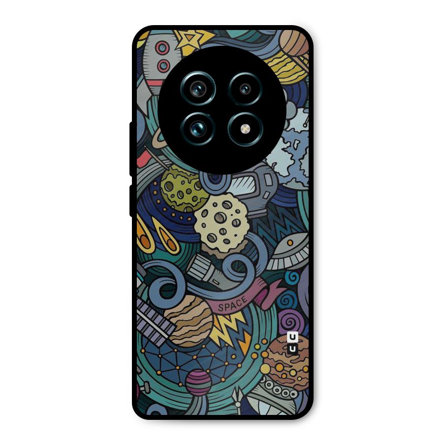 Space Pattern Blue Metal Back Case for Realme 13 Pro Plus