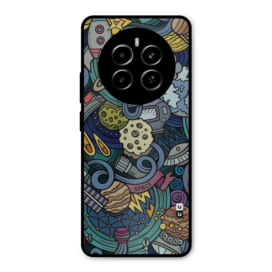 Space Pattern Blue Metal Back Case for Realme P1