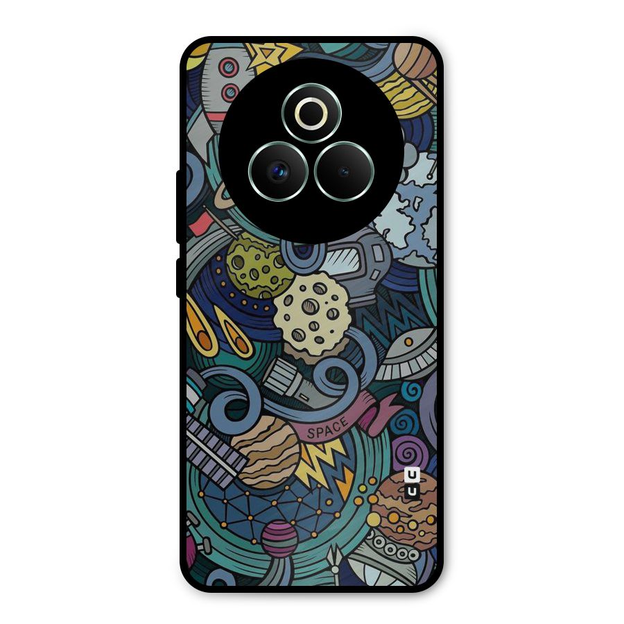 Space Pattern Blue Metal Back Case for Realme P3 Pro