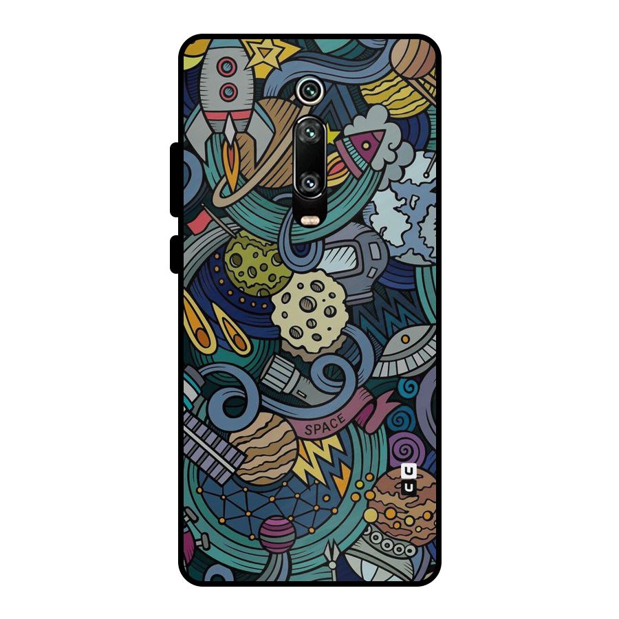Space Pattern Blue Metal Back Case for Redmi K20 Pro