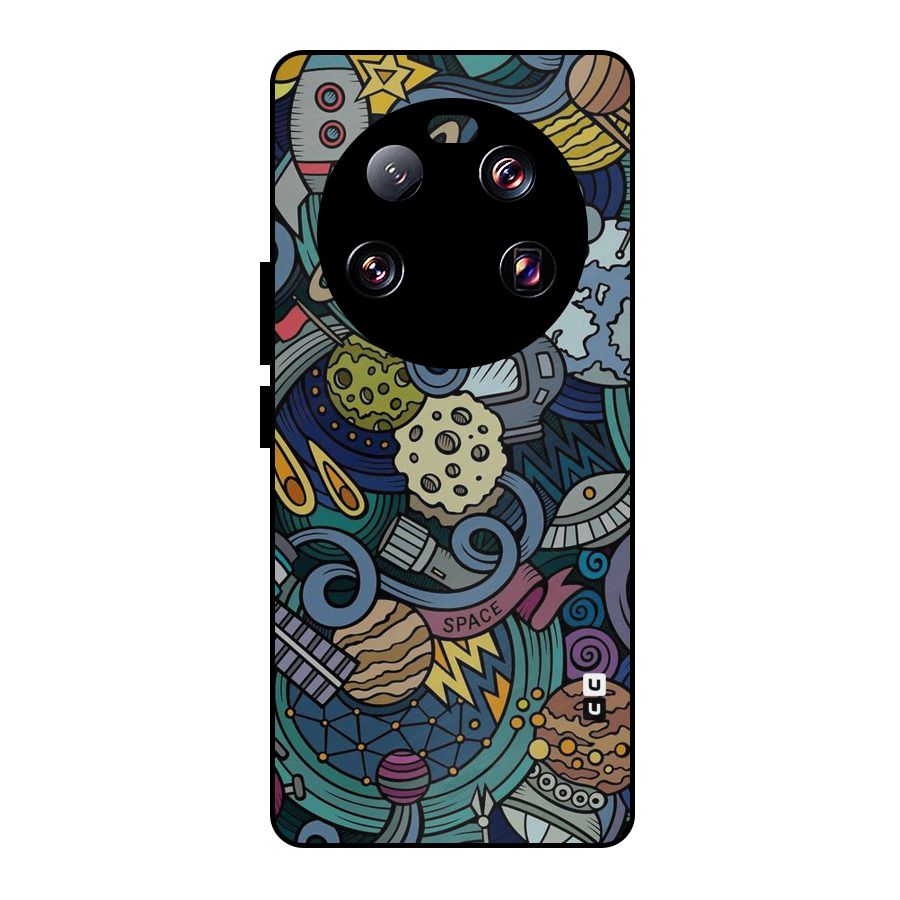 Space Pattern Blue Metal Back Case for Xiaomi 13 Ultra