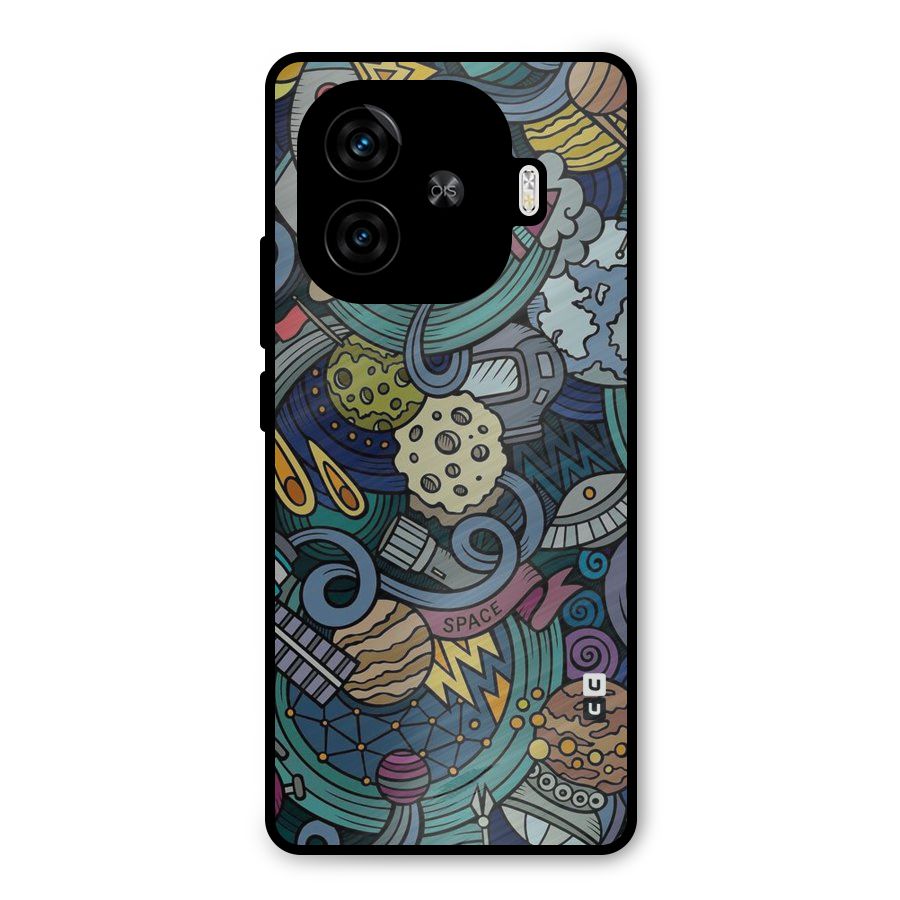 Space Pattern Blue Metal Back Case for iQOO Neo 10R