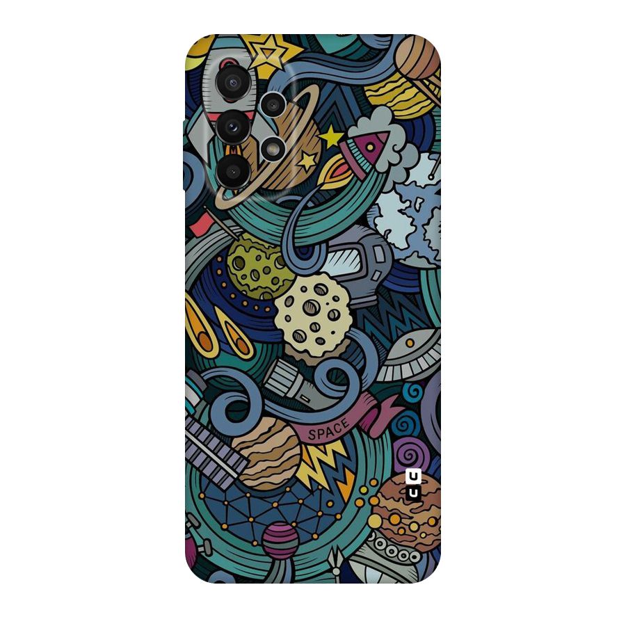 Space Pattern Blue Original Polycarbonate Back Case for Galaxy A23