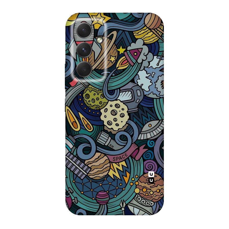 Space Pattern Blue Original Polycarbonate Back Case for Galaxy A54