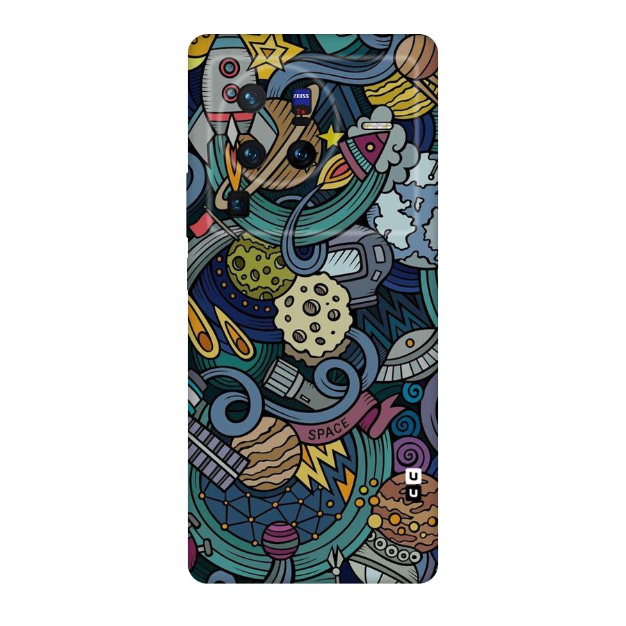Space Pattern Blue Original Polycarbonate Back Case for Vivo X80