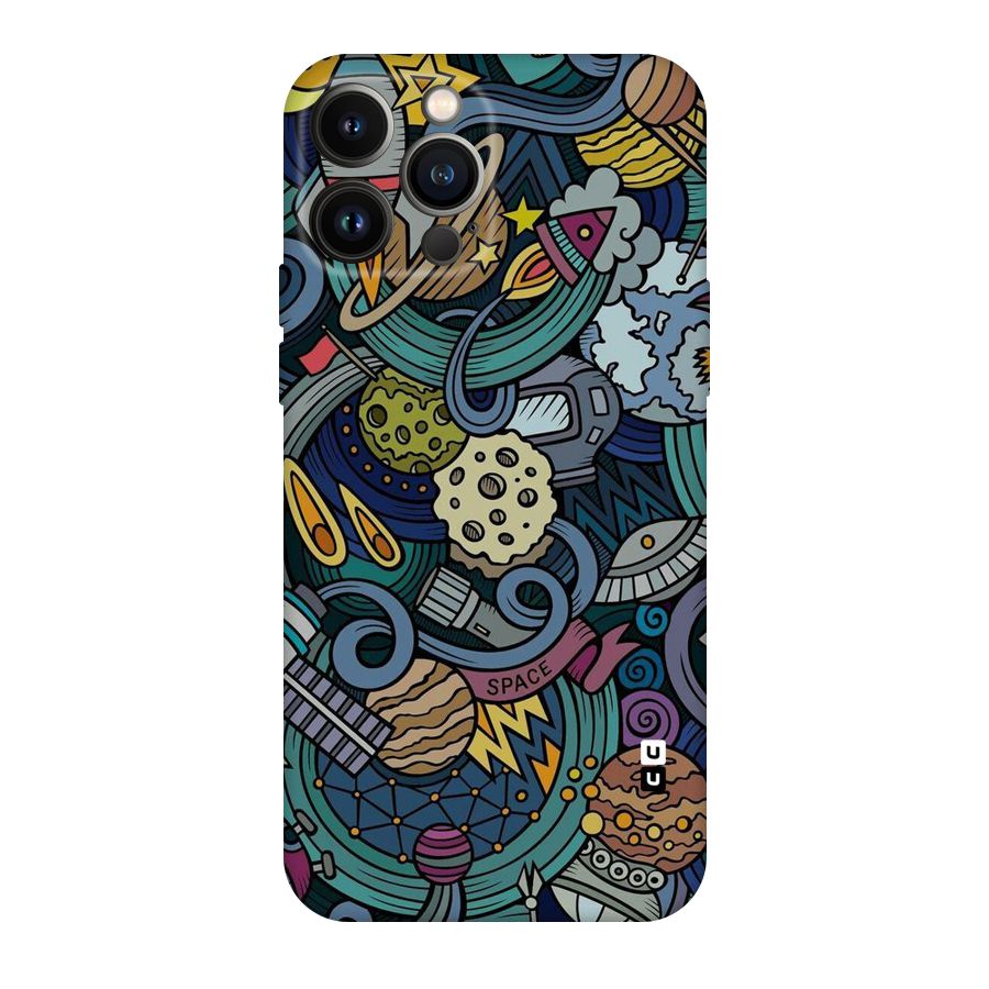 Space Pattern Blue Original Polycarbonate Back Case for iPhone 13 Pro Max